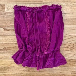 Purple cinched tank top